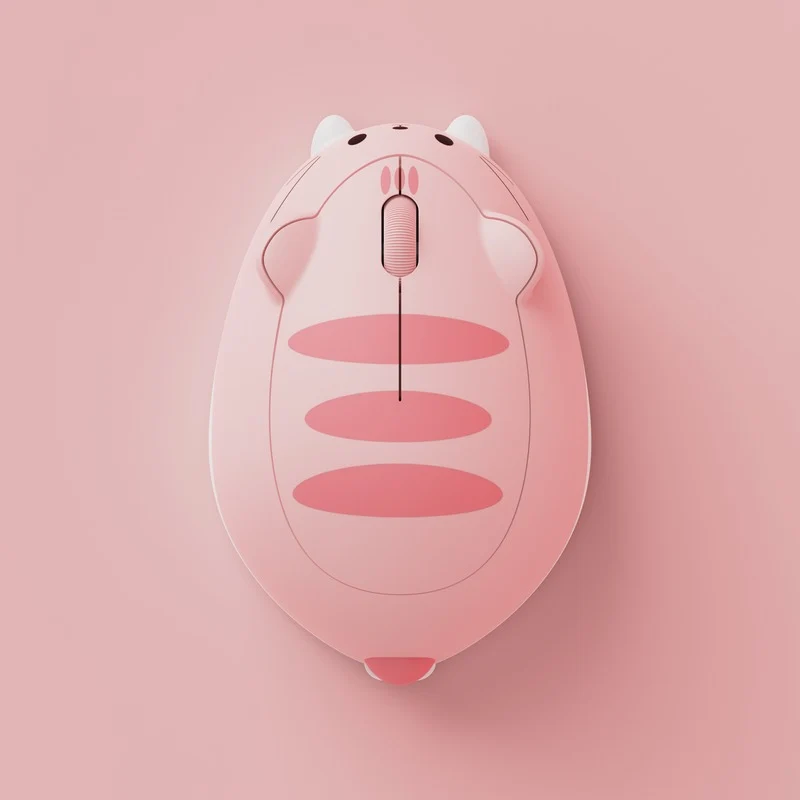 Akko Cat Theme Mouse (Grey Mimo, Pink Angie, Orange Kate)