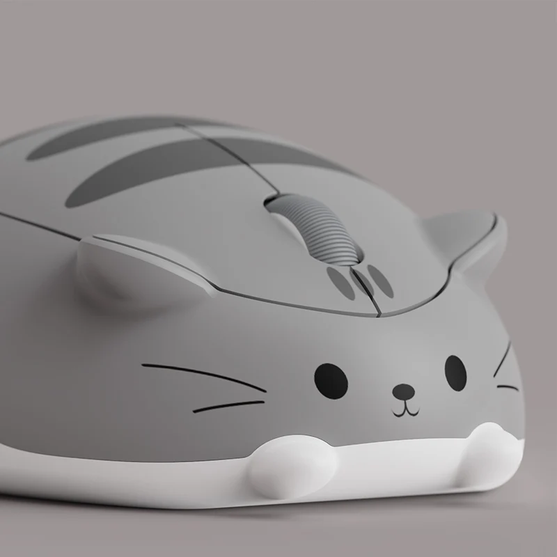 Akko Cat Theme Mouse (Grey Mimo, Pink Angie, Orange Kate)