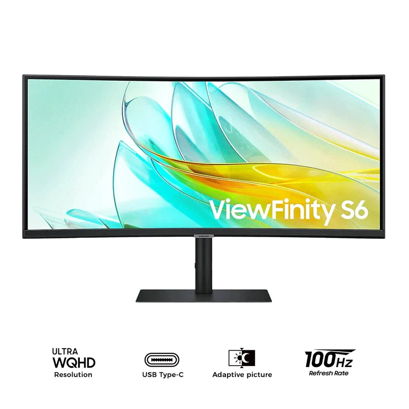 Samsung Viewfinity S6 LS34C650UAEXXP 34" UWQHD (3440x1440) 100Hz HDR10 5ms VA Curved Monitor