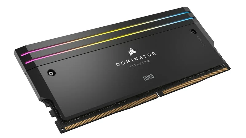 Corsair Dominator Titanium RGB 32GB (2x16GB) DDR5 DRAM 7200MT/s CL34 Memory Kit (Black) (CMP32GX5M2X7200C34)