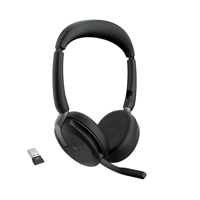 Jabra Evolve2 65 Flex LINK380A MS Stereo ANC Wireless Foldable Headset (Black)