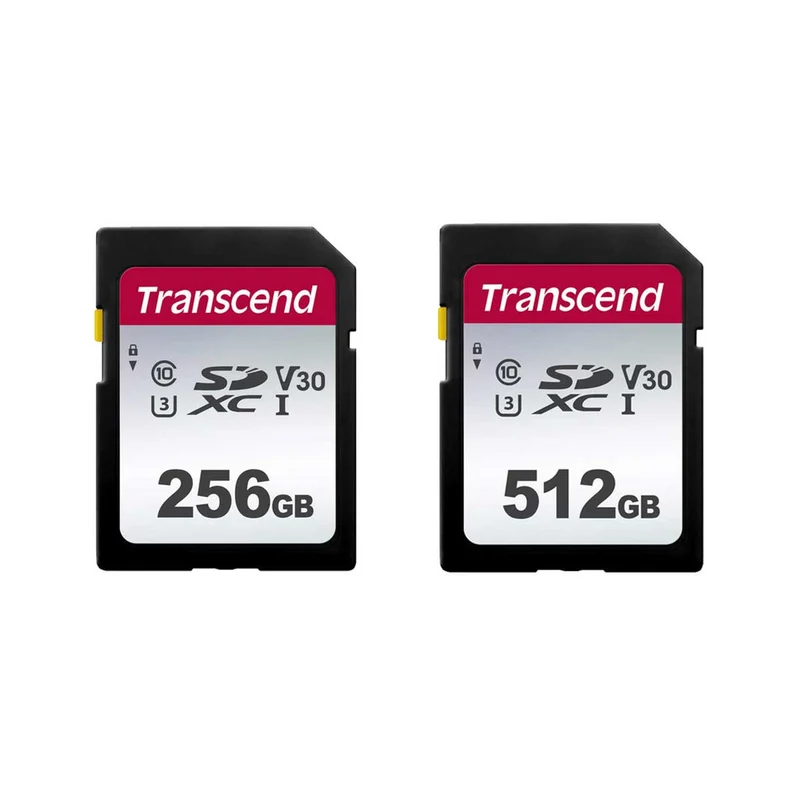 Transcend 300S SDXC UHS-I Class 10 U3 V30 100MB/S Read SD Card (256GB, 512GB)