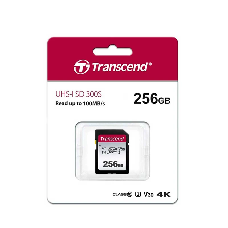 Transcend 300S SDXC UHS-I Class 10 U3 V30 100MB/S Read SD Card (256GB, 512GB)