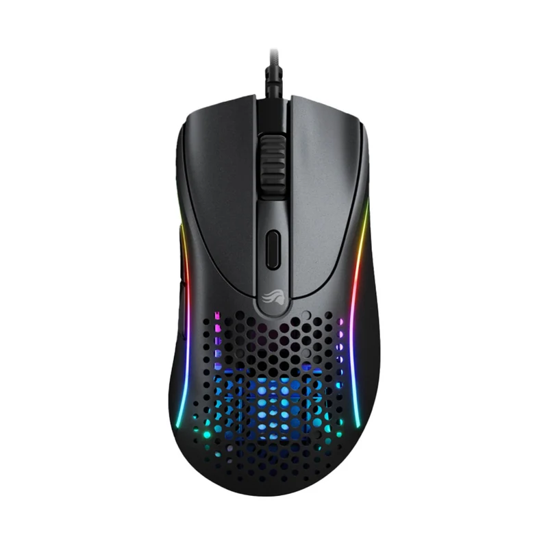 Glorious Model D 2 RGB Wired Ultralight Ergonomic Gaming Mouse (Matte Black, Matte White)