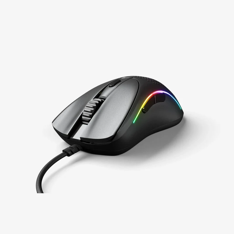 Glorious Model D 2 RGB Wired Ultralight Ergonomic Gaming Mouse (Matte Black, Matte White)
