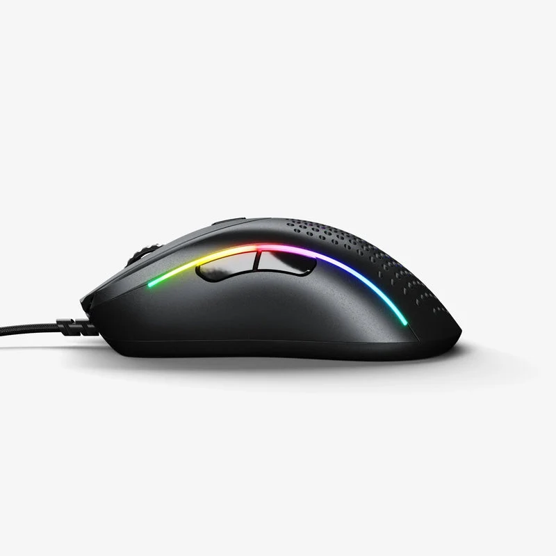 Glorious Model D 2 RGB Wired Ultralight Ergonomic Gaming Mouse (Matte Black, Matte White)
