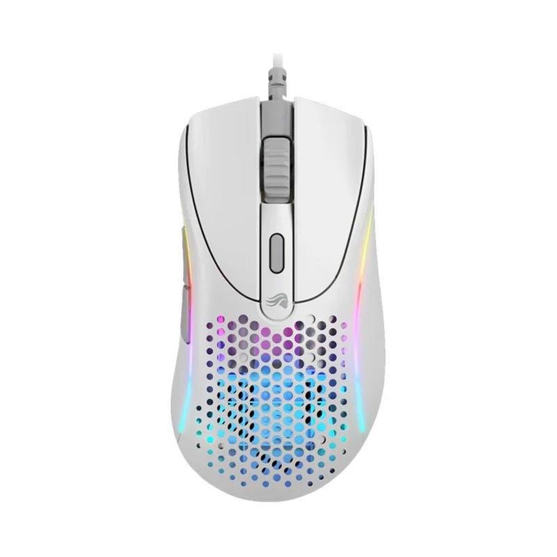 Glorious Model D 2 RGB Wired Ultralight Ergonomic Gaming Mouse (Matte Black, Matte White)