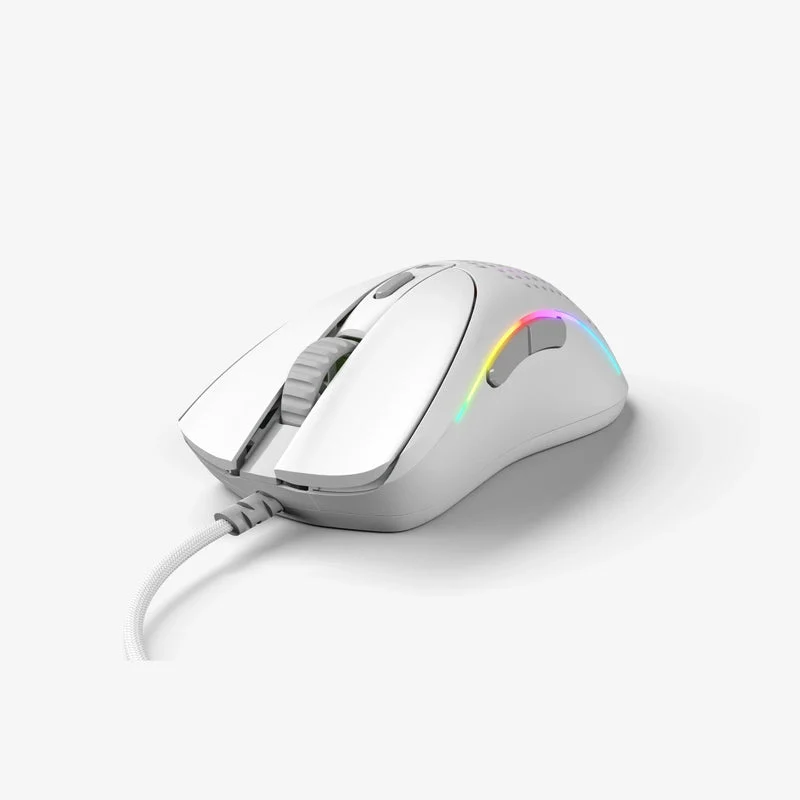 Glorious Model D 2 RGB Wired Ultralight Ergonomic Gaming Mouse (Matte Black, Matte White)