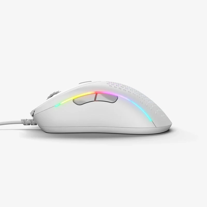 Glorious Model D 2 RGB Wired Ultralight Ergonomic Gaming Mouse (Matte Black, Matte White)