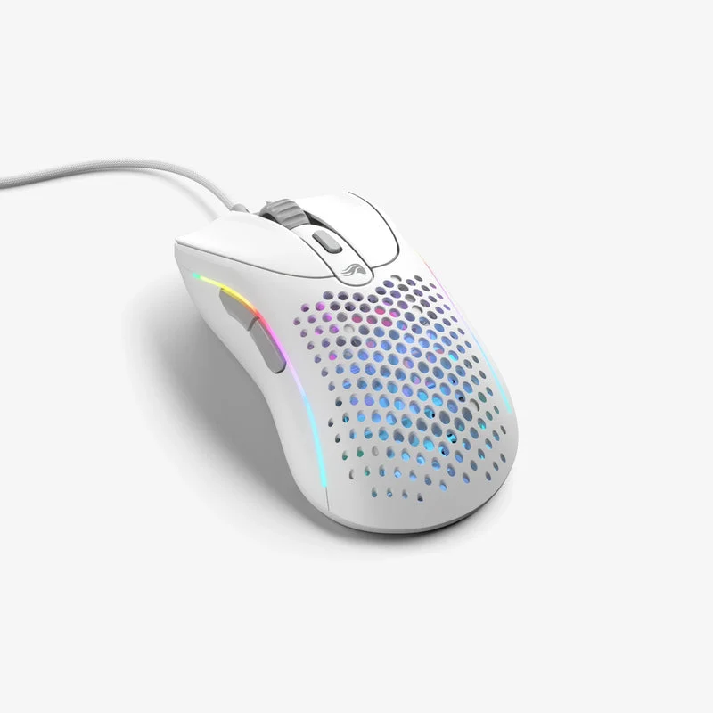 Glorious Model D 2 RGB Wired Ultralight Ergonomic Gaming Mouse (Matte Black, Matte White)