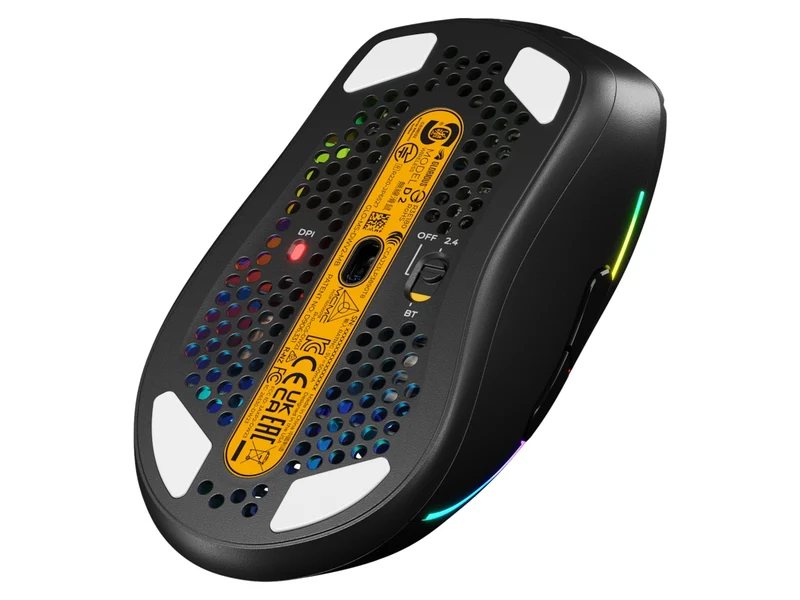 Glorious Model D 2 RGB Wireless Ultralight Ergonomic Gaming Mouse (Black, White)