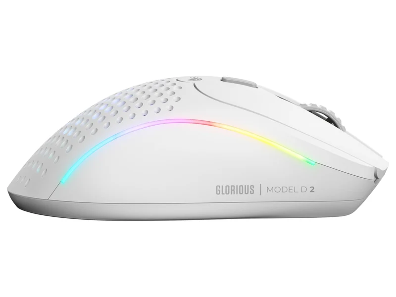 Glorious Model D 2 RGB Wireless Ultralight Ergonomic Gaming Mouse (Black, White)