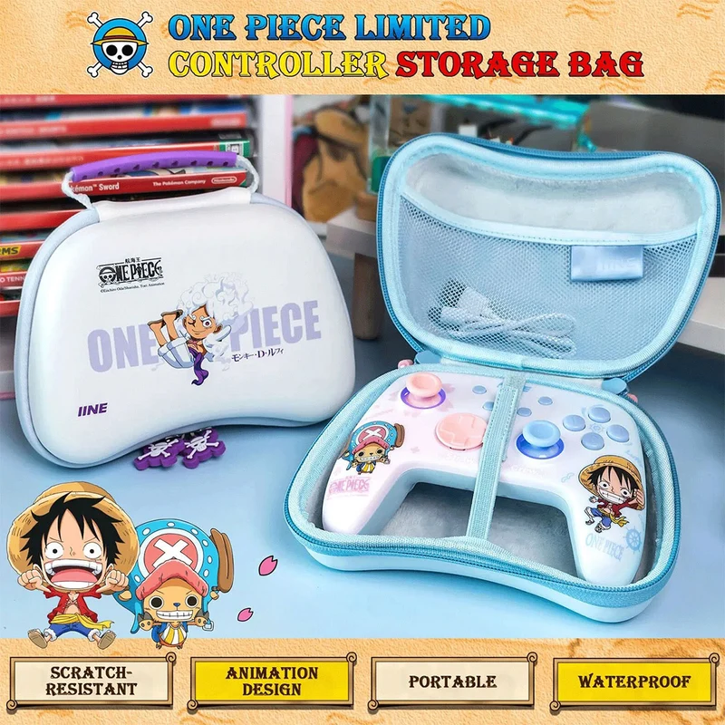 IINE Storage Bag For Switch Pro Controller (Luffy & Chopper, Luffy, Shanks)
