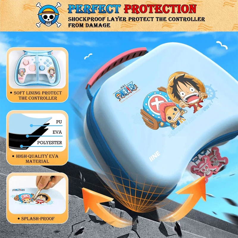 IINE Storage Bag For Switch Pro Controller (Luffy & Chopper, Luffy, Shanks)