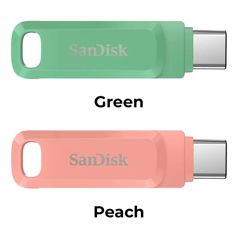Sandisk Ultra Dual Drive Go USB 3.2 Gen1 Type-C 128GB Flash Drive (Green, Peach)