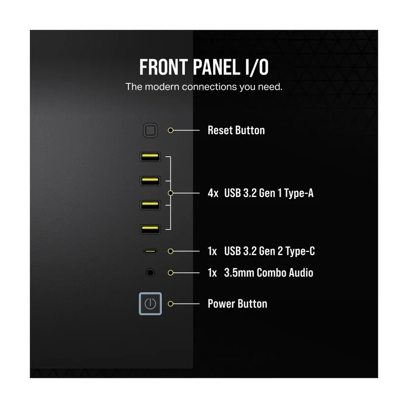 Corsair 6500D Airflow Tempered Glass ATX Mid-Tower Dual Chamber PC Case (Black, White)