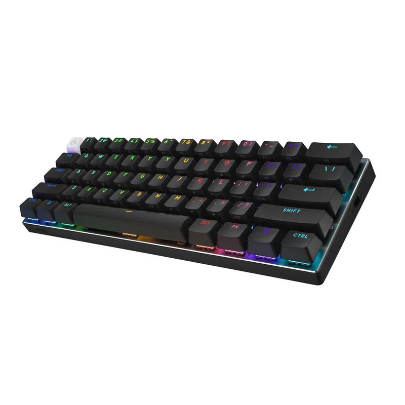 Logitech Pro X 60 Lightspeed Wireless Gaming Keyboard (GX Optical Tactile) (Black, White, Magenta)