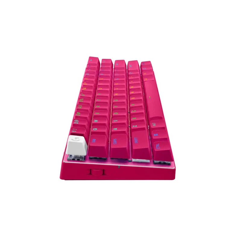Logitech Pro X 60 Lightspeed Wireless Gaming Keyboard (GX Optical Tactile) (Black, White, Magenta)