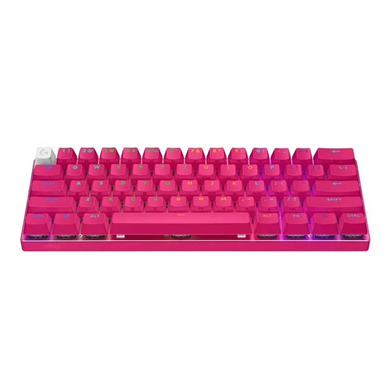 Logitech Pro X 60 Lightspeed Wireless Gaming Keyboard (GX Optical Tactile) (Black, White, Magenta)