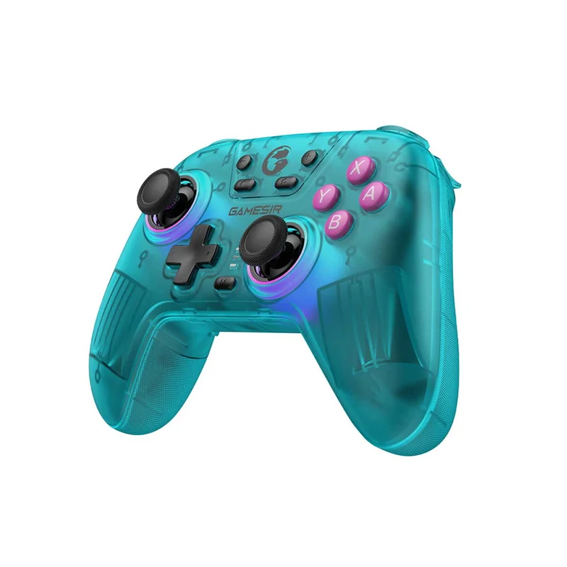 Gamesir T4 Nova HD Rumble Wireless Controller For N-Switch (Neon Teal, Retro White)