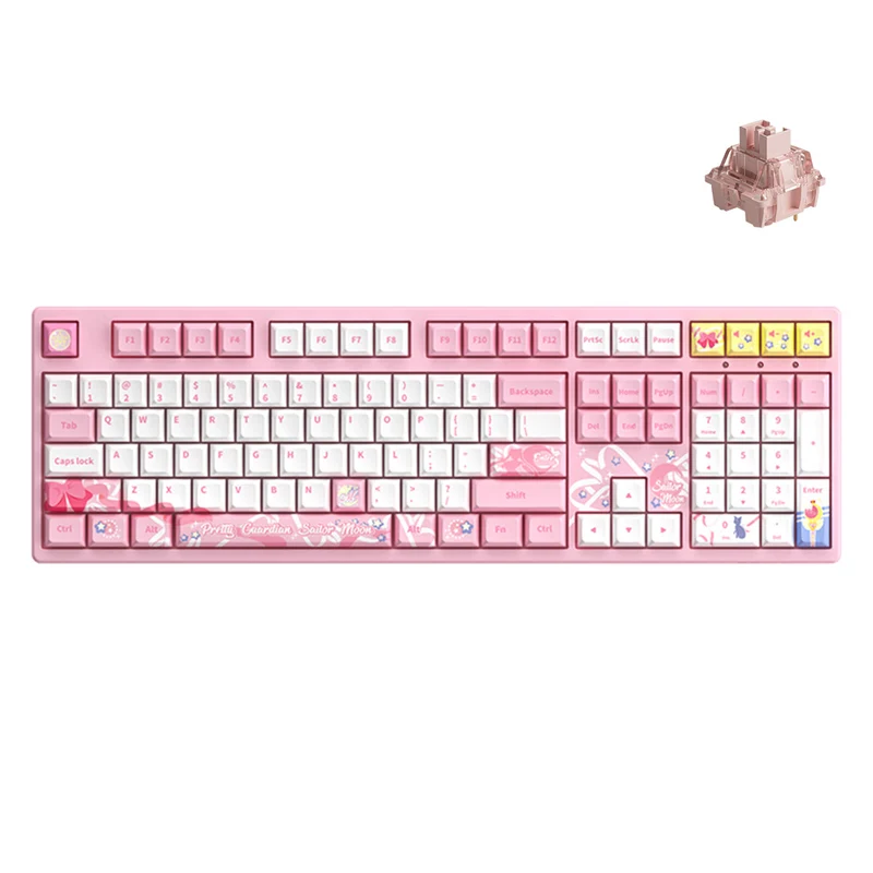 Akko Sailor Moon Crystal 3108RF Wireless Mechanical Keyboard (Akko V3 Pro Sakura)