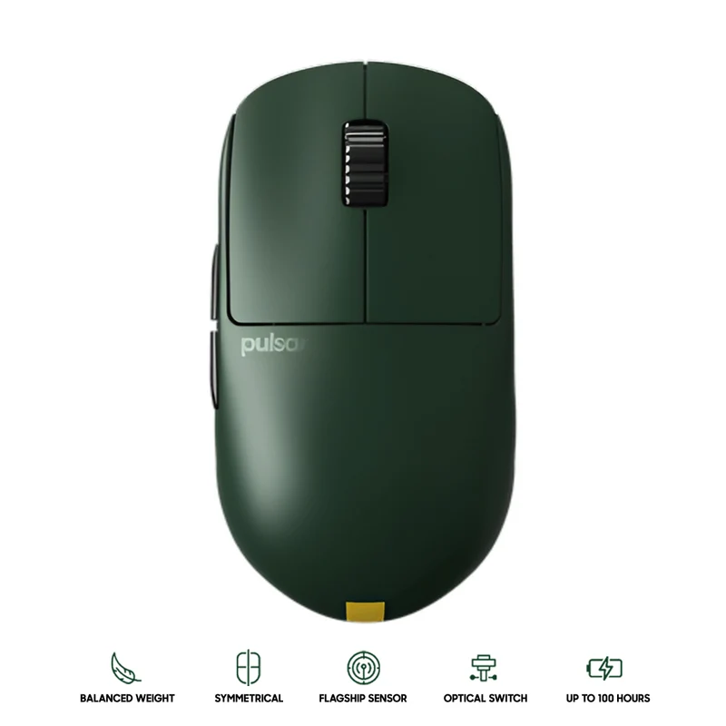 Pulsar X2H ES eSports Tournament Ed. Wireless Gaming Mouse (Green) Size2 (PX2HES24)