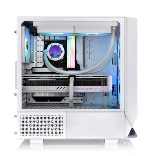 Thermaltake Ceres 330 TG RGB Mid Tower 4mm Tempered Glass PC Case(Black, Hydrangea Blue, Snow)