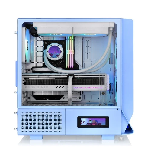 Thermaltake Ceres 330 TG RGB Mid Tower 4mm Tempered Glass PC Case(Black, Hydrangea Blue, Snow)