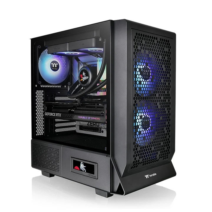 Thermaltake Ceres 330 TG RGB Mid Tower 4mm Tempered Glass PC Case(Black, Hydrangea Blue, Snow)
