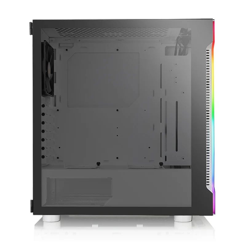 Thermaltake H200 TG RGB Mid Tower 4mm Tempered Glass PC Case (Black, Snow)