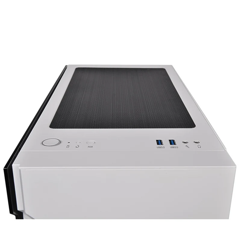 Thermaltake H200 TG RGB Mid Tower 4mm Tempered Glass PC Case (Black, Snow)