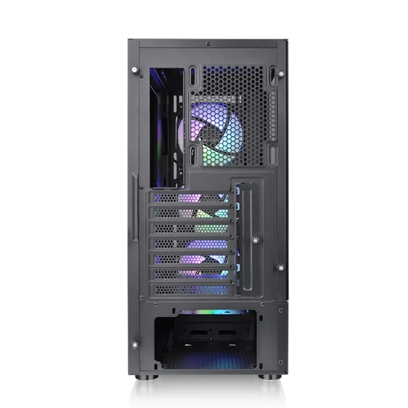 Thermaltake S200 TG RGB Mid Tower 3mm Tempered Glass With 120mm RGB Lite Front Fans PC Case (Black, Snow)