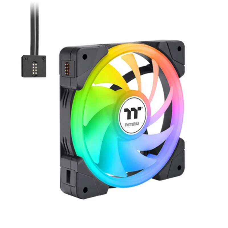 Thermaltake Swafan EX12 RGB Magnetic Quick Connect Swappable Fan Blade Sync PC Cooling Fan (3-Fan Pack) TT Premium Edition (Black, White)