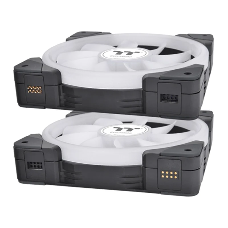Thermaltake Swafan EX12 RGB Magnetic Quick Connect Swappable Fan Blade Sync PC Cooling Fan (3-Fan Pack) TT Premium Edition (Black, White)
