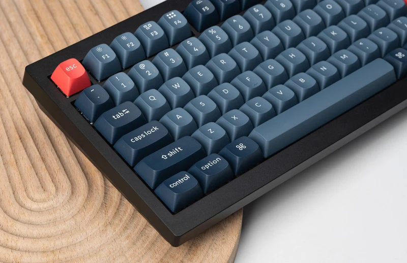 Keychron V1 Max QMK/Via Fully-Assembled With Knob Hot-Swappable RGB Backlight 75% Wireless Custom Mechanical Keyboard Carbon Black (Gateron Jupiter Red Switch) (V1M-D1)