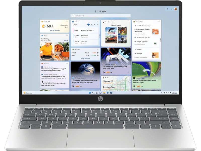 HP 14-EM0105AU Laptop (Natural Silver) | 14” FHD (1920x1080) | Ryzen 5 7520U | 8GB RAM | 256GB SSD | AMD Radeon Graphics | Windows 11 Home | HP Prelude Topload Bag