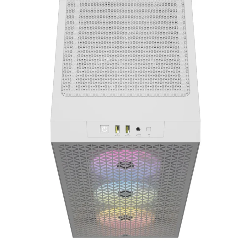 Corsair 3000D RGB Airflow Tempered Glass Mid-Tower ATX PC Case (White)