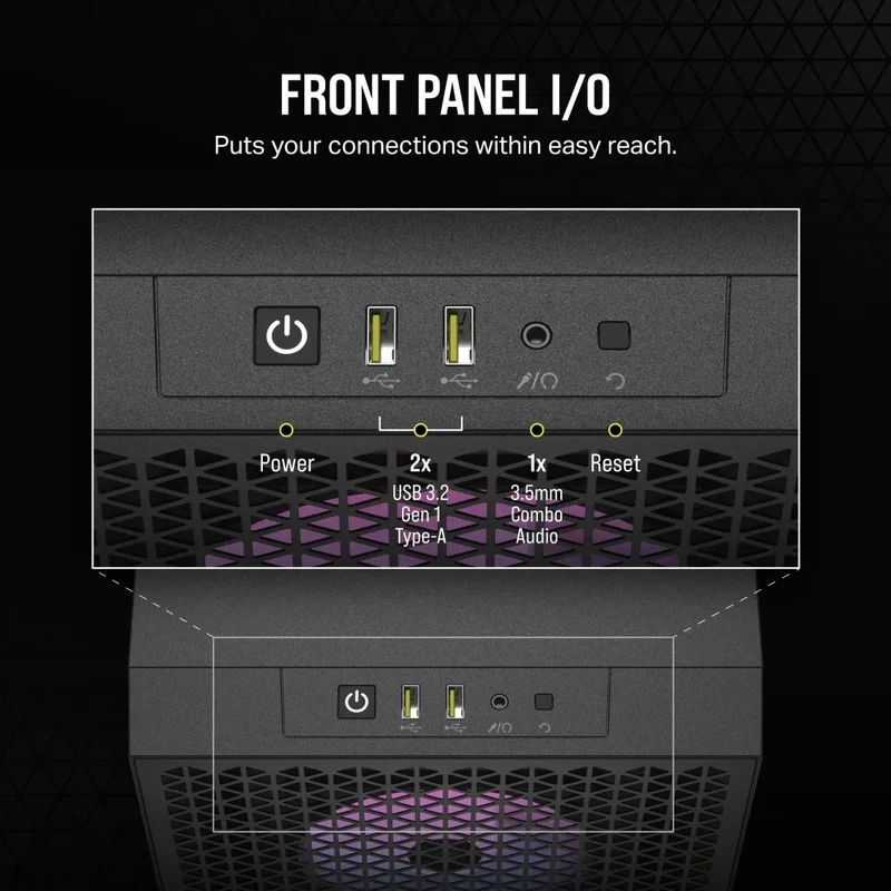 Corsair 3000D RGB Airflow Tempered Glass Mid-Tower ATX PC Case (Black)