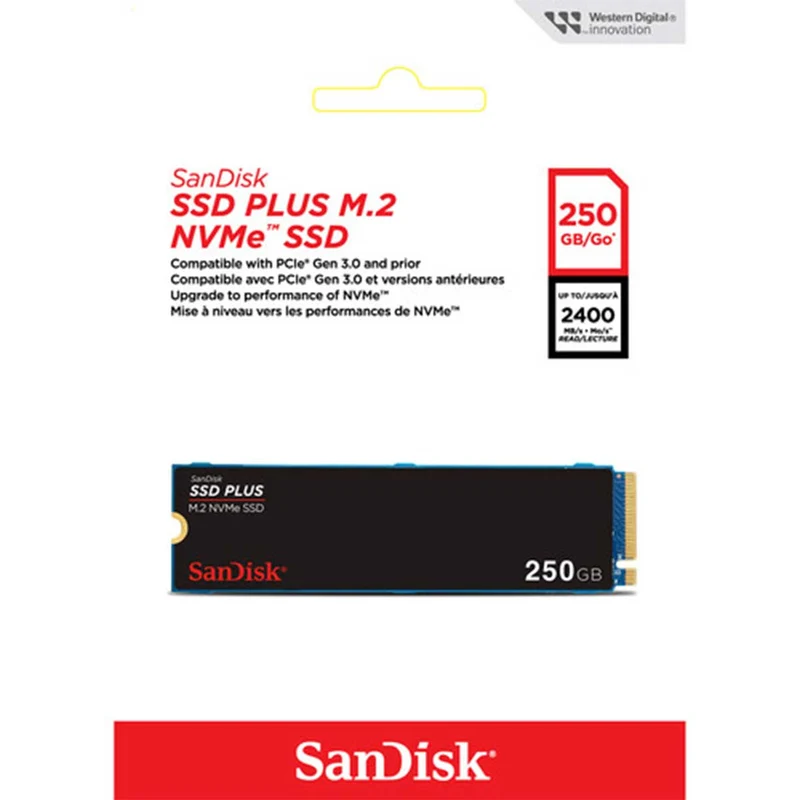 Sandisk SSD Plus M.2 NVME PCIE GEN 3.0 Internal SSD (250GB, 500GB, 1TB)