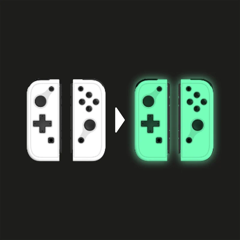 Omelet Gaming Mini JoyPad Glow in the Dark Controller (Moon White (Left), Moon White (Right), Lemon Yellow (Left), Lemon Yellow (Right), Sunset Orange (Left), Sunset Orange (Right), Azure Blue (Left), Volt Green (Right))