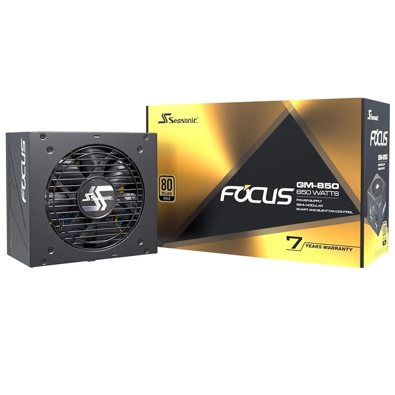 Seasonic Focus GX 80+ Gold Fully Modular Power Supply with Updated Cable for RTX 4000 Series