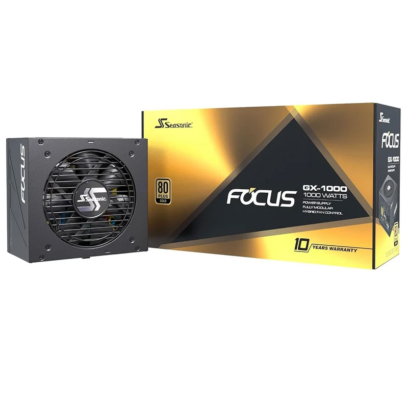 Seasonic Focus GX 80+ Gold Fully Modular Power Supply with Updated Cable for RTX 4000 Series