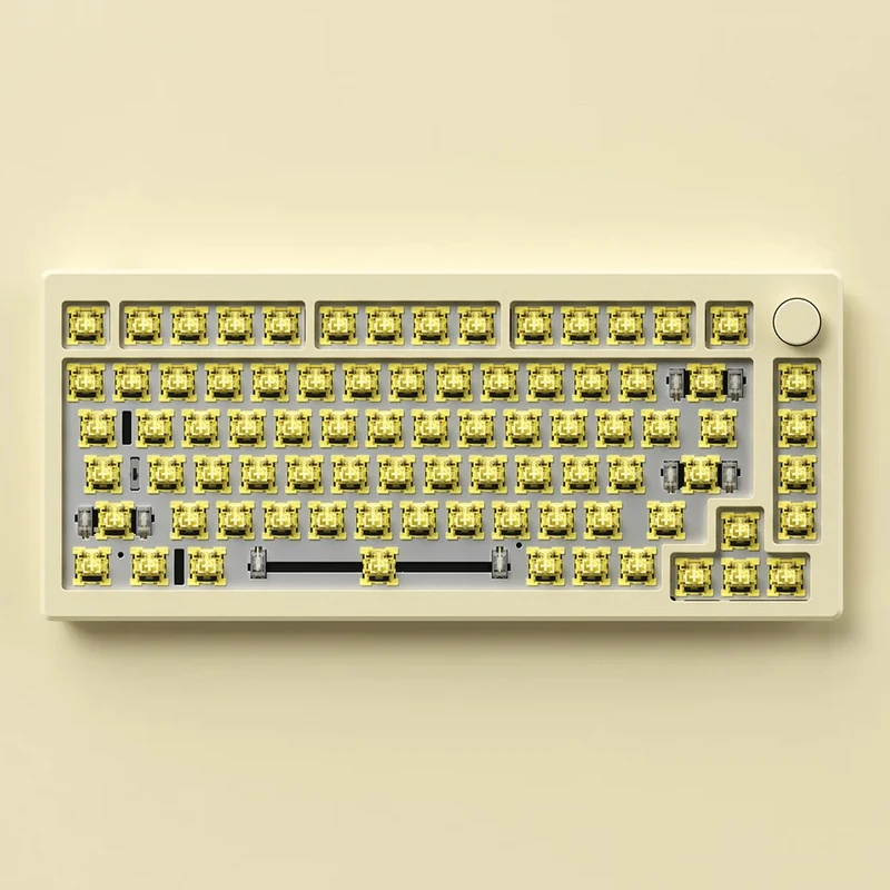 Akko MOD 007B HE DIY Kit With World Tour Beijing JDA Keycap Set 135-Key Cream White (Akko Cream Yellow Magnetic Switch)