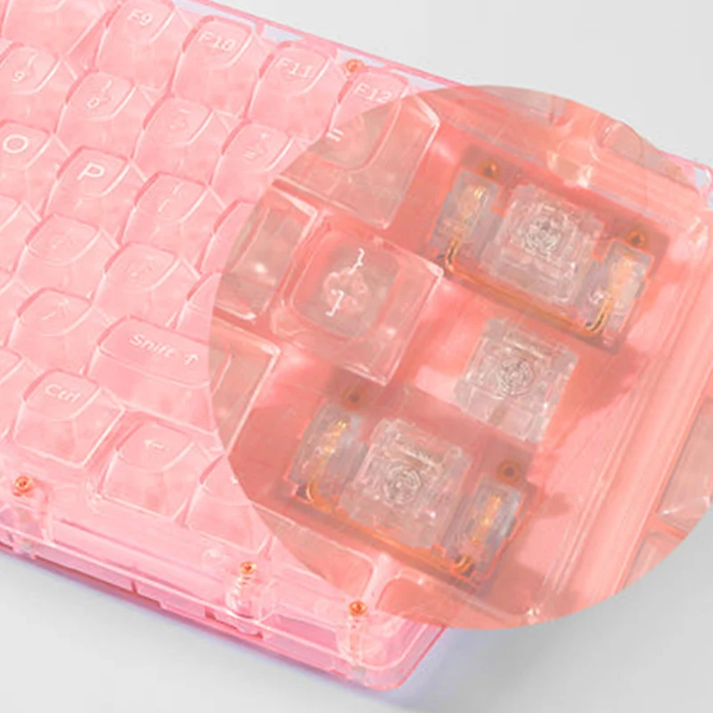 Monsgeek Ice 75 Multi-Mode RGB Hot-Swappable Transparent Mechanical Keyboard (Crystal Pro)