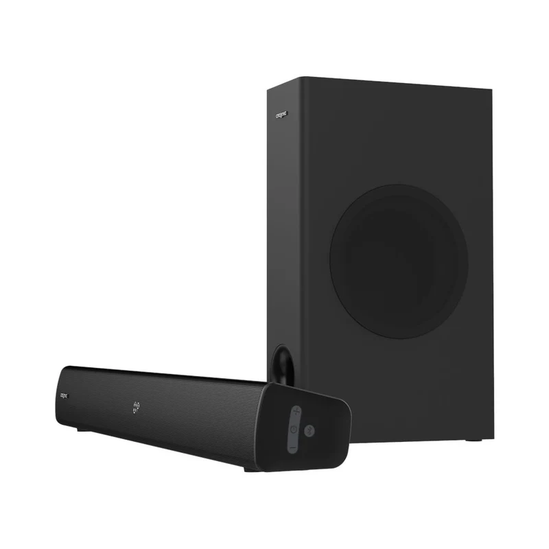 Creative Stage V2 2.1 Soundbar & Subwoofer with Clear Dialog & Surround by Sound Blaster for TV & Desktop Monitor (Black)