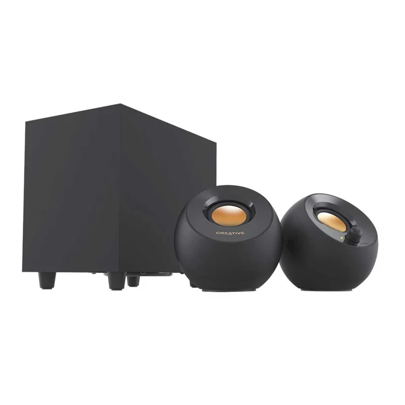 Creative Pebble Plus Modern 2.1 USB Desktop Speakers With Subwoofer (Black)