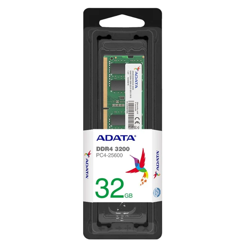 Adata 32GB DDR4 3200MHz PC4-25600 SO-DIMM Memory (AD4S320032G22-SGN)