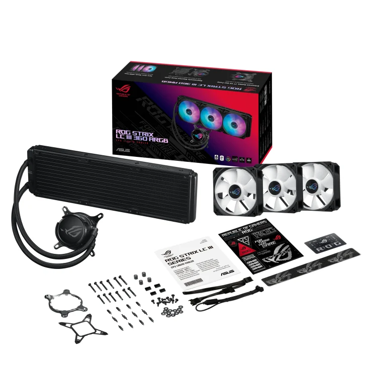 Asus ROG Strix LC III 360 RGB CPU Liquid Cooler (Black, White)