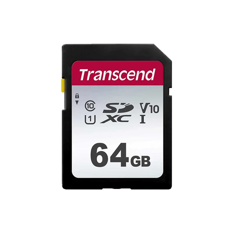 Transcend 300S SDXC UHS-I Class 10 U1 V10 100MB/S Read SD Card (64GB, 128GB)