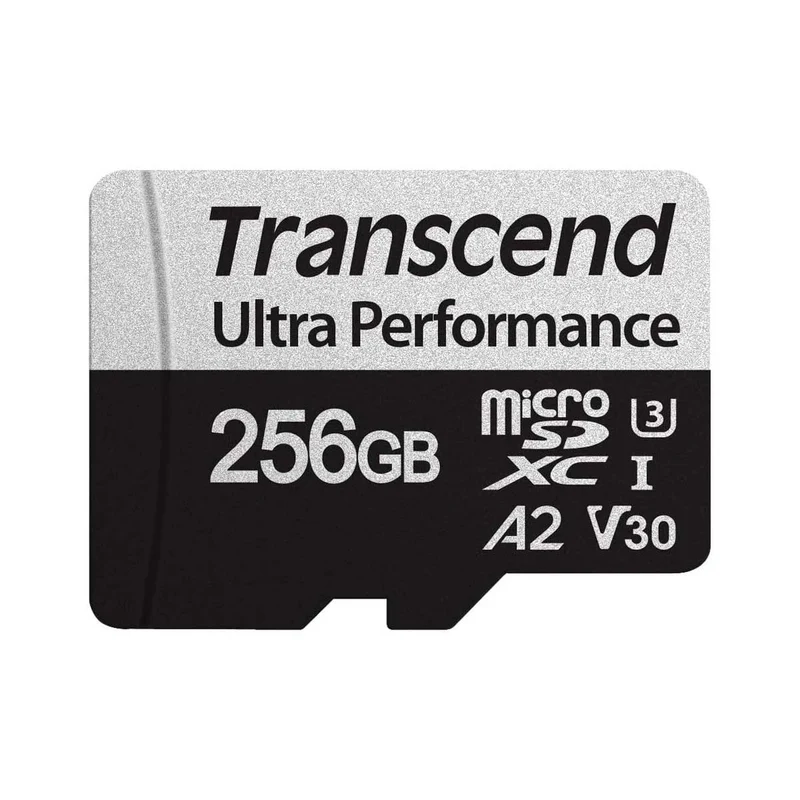 Transcend 340S Ultra Performance MicroSDXC UHS-I U3 V30 A2 160MB/S Read Memory Card For Gaming & App With SD Adapter (64GB, 128GB, 256GB)